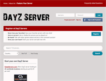 Tablet Screenshot of dayzserver.com
